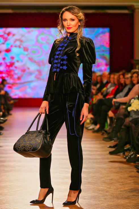 Sacou de catifea broderie G5678